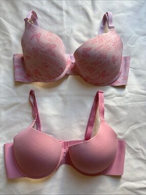 ❤️ Bundle of 2 x Juicy Couture Pink push-up bras 34C